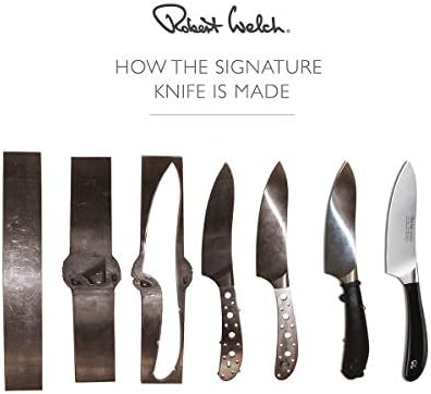 Robert Welch Signature Bread Knife, 22 cm - Crafted from German 1.4116 Stainless Steel. Scalloped Blade Ideal for Slicing Through Crusty Loaves, French Sticks and Cakes.