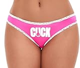 Knaughty Knickers Cuck - Locked Cock - Cuckold - Key Design - Sissy Hotwife Pink and White Bikini Panties Adult Flirty Fun