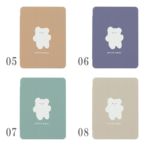 iPad 第9世代 第8世代 第7世代 10.2インチ 対応 ケース カバー A2602 A2604 A2603 A2270 A2428 A2429 A2430 A2197 A2198 A2200 アイパッド9 韓国 くま しろくま 白くま 可愛い ベージュ かわいい キッズ 子供