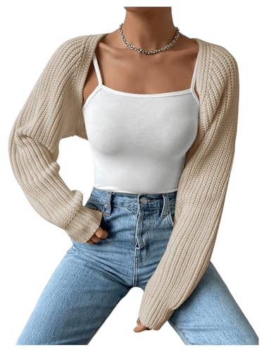 Image of RoseSeek Women's Cropped Cardigan Sweaters Open Front Bolero Shrugs