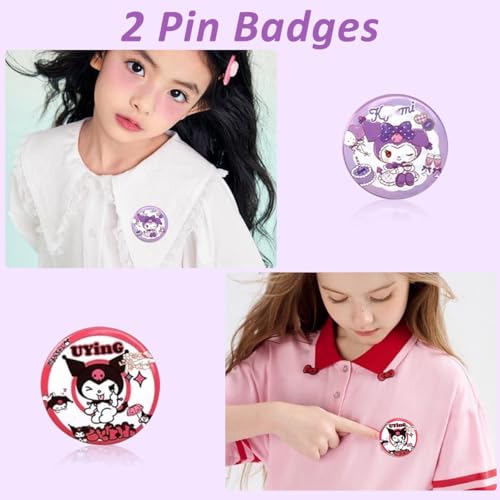 Image of PATPAT 23Pcs Kawaii School Supplies Set, Stationery Supplies Set with Notebook, Pencil Pouch, Click Pens, Assorted Cartooon Stickers, Girls School Gift Set