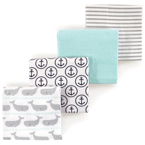 Image of Luvable Friends Little Treasure Flannel Receiving Blankets 4pk