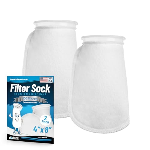 Aquatic Experts 4 inch Ring 100 Micron Felt Filter Sock - Filter Socks for Saltwater Aquarium, Sump Filter Sock, Freshwater Aquarium Socks, Reef Filter Sock (4