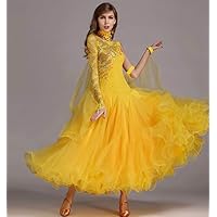 Amazon.co.jp: 社交ダンス 衣装 モダンドレス 全8色 大きい裾 花
