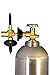 New Balloon Filler Brass Inflator Regulator (E2802HTG-DV) - Hand Tight Connection Pressure Contents Gauge & Rubber Tilt Valve