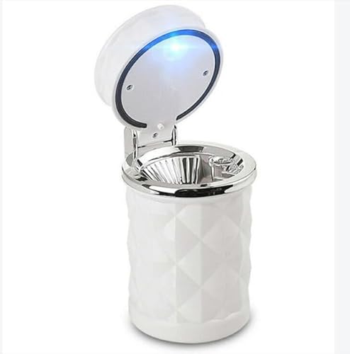 Posacenere portatile per auto, con luce a LED, portacenere con coperchio, a prova di odore, universale, per esterni, viaggi, casa, auto