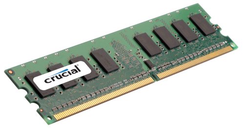 Crucial 1GB Single DDR2 1066MHz (PC2-8500) CL7 Unbuffered UDIMM 240-Pin Desktop Memory CT12864AA1067