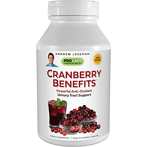 Andrew Lessman Cranberry Benefits 360 Capsules – Supports Bladder, Kidney And Urinary Tract Health. High Potency Standardized Concentrate Of Cranberry Fruit, Small Easy To Swallow Capsules #TOP10