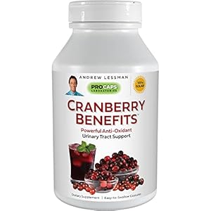 ANDREW LESSMAN Cranberry Benefits 360 Capsules – Supports Bladder, Kidney and Urinary Tract Health. High Potency Standardized Concentrate of Cranberry Fruit, Small Easy to Swallow Capsules