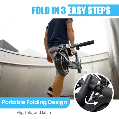 Electric Scooter, 8.5″ Solid Tires E-Scooter, Powerful 500W