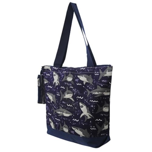 Image of NGIL Medium Top Zipper Closure Canvas Tote Bag with Attached Matching Coin Purse For Moms and Nurses