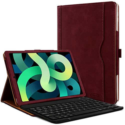 Clavier AZERTY et étui bordeaux Karylax pour iPad 11 pouces 2025 A16