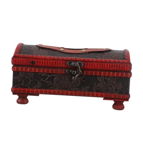 STOBAZA Caja de Pañuelos Decorativa de Madera Vintage Resistente y Duradera Caja para Tissues de Escritorio con Diseño Artesanal Rústico para Hogar y Oficina