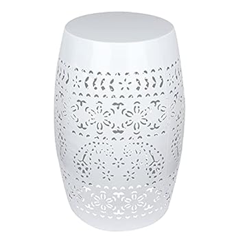 Alternative view of Vipush Outdoor Side Table,12'' Patio End Table Small Round Heavy Duty Iron Garden Tool Plant Stand Indoor Accent Table for Patio Deck Porch Living Room,White