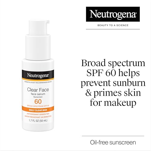 Neutrogena Clear Face Serum Sunscreen SPF 60, Broad Spectrum, 1.7 fl oz - image 2