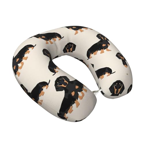 Almohada de viaje de poliéster negra para cuello miniatura 2
