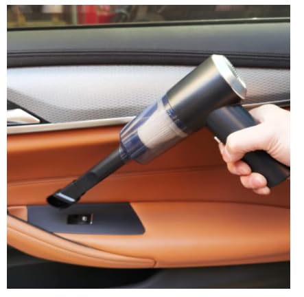 Image of Portable Handheld Mini Vacuum Cleaner, Cartridge Filter, for Upholstery, Cordless USB Rechargeable with Dusting Brush, 150 Grams