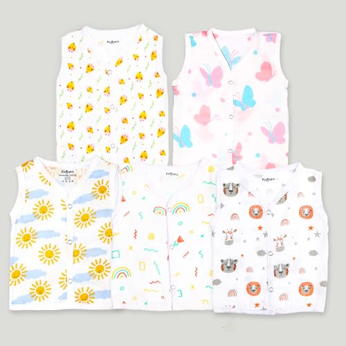 Image of Kidbea Extra Soft Mulmul Cotton Jhabla Cloth for New Born Baby Set