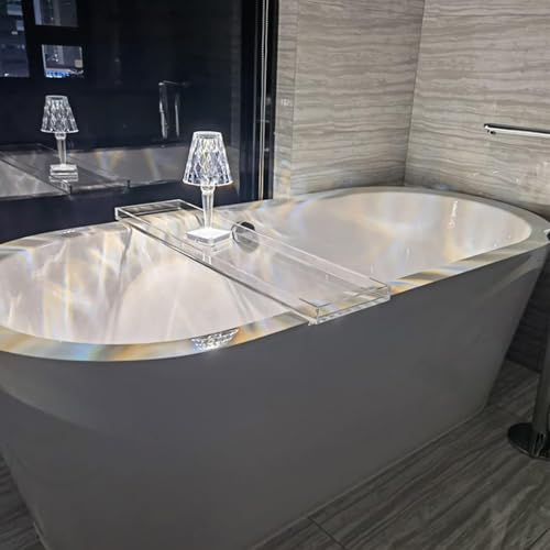 Panier de rangement de salle de bain transparent pour baignoire 76cm - 6