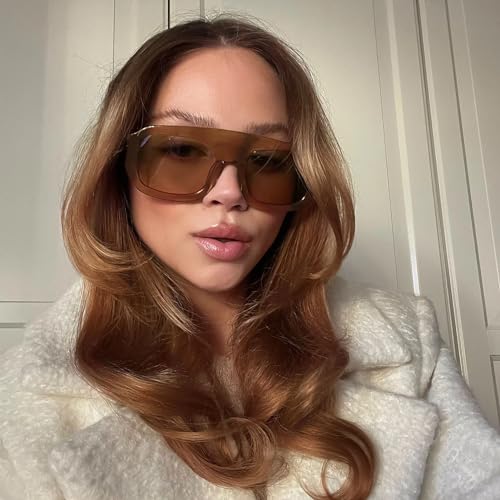 Oversized Trendy Square Aviator Sunglasses for Women Men Big Designer Inspired Flat Top Sun Glasses2