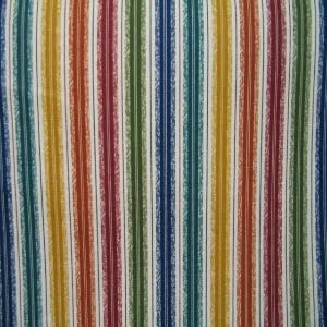 54" Wide Cotton Drapery Fabric Sold by The Yard Stripe Multi