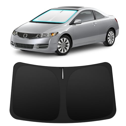 Image of INSAUTO Custom Fit Windshield Sun Shade for Honda Civic 2006-2011 | Foldable Front Window Sunshade Car Accessories, UV & Heat Reflector, Keeps Interior Cool, Includes Storage Bag
