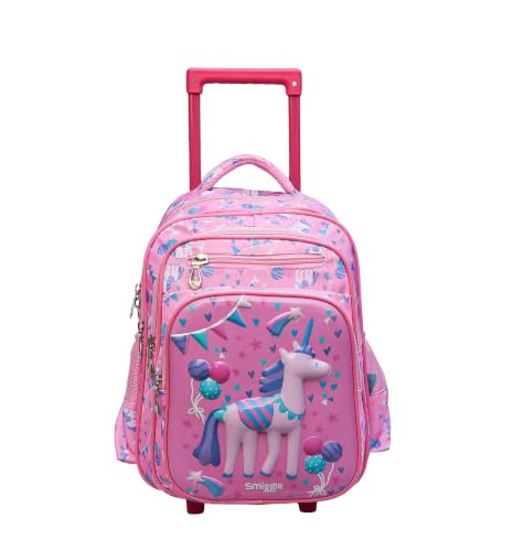 Image of ADSON 3D Embossed School Trolley Bag Large School Bag for Boy Girl, Kids School Bag, Travel Backpack for Girl Boy, Ideal for Children Trolley 16 Inch Water Resistant
