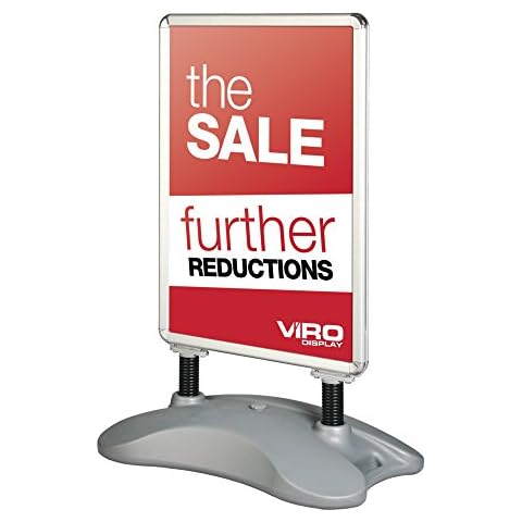 Pavement Sign Weather Resistant Forecourt Display with Snap Frame (Silver Base) Cover