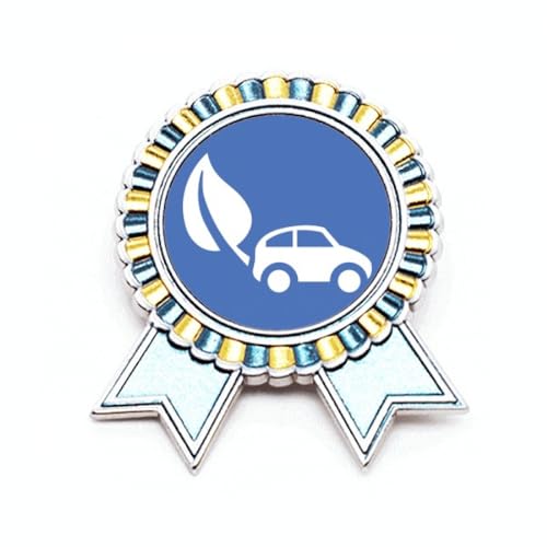 Badge véhicule écologique en métal taille M pour personnaliser vos vêtements