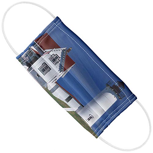 Nubble Lighthouse Maine ME 1-Ply Reusable Face Mask Covering with Adjustable Nose Wire, Unisex