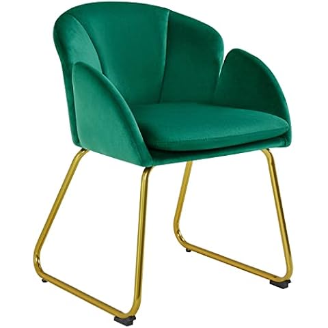 Yaheetech Velvet Tub Chair with Golden Legs Cover