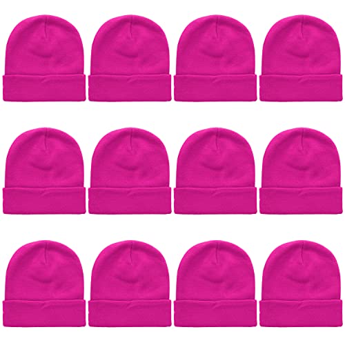 Falari 12 Pack Wholesale Winter Beanie Hat Unisex Bulk Skull