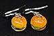 Miniblings Hamburger Cheeseburger Ohrringe Hänger Big Burger Fast Food Kawaii - Handmade Modeschmuck I Ohrhänger Ohrschmuck versilbert