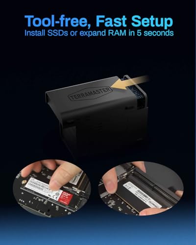 Image of TERRAMASTER F6-424 NAS Storage 6Bay - N95 Quad-Core CPU, 8GB DDR5 RAM, Dual 2.5GbE Ports, Network Attached Storage with High Performance (Diskless)