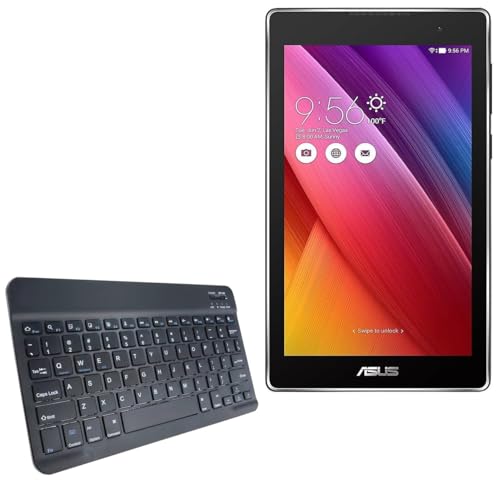 BoxWave Keyboard Compatible with ASUS ZenPad C 7.0 - SlimKeys Bluetooth Keyboard, Portable Thin with Chiclet-Style Keys - Jet Black