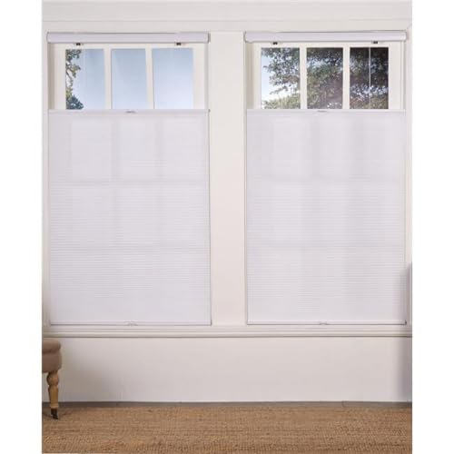 Cordless Light Filtering Top Down Bottom Up Shade, White - 27 x 64 in.