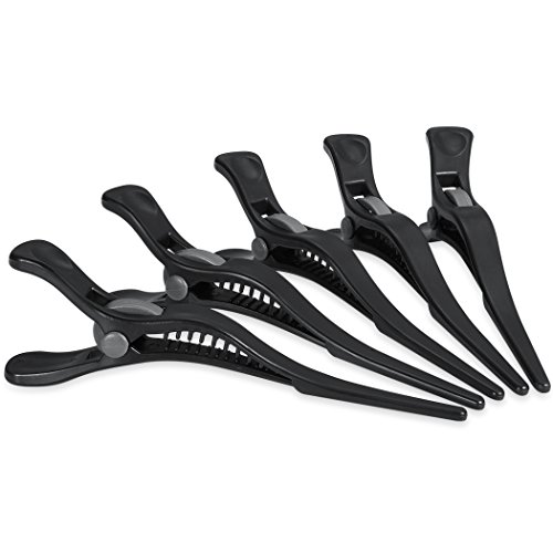 Salon Croc Hair Styling Clips with Anti-Slip Teeth Design, VITI Sectioning Alligator Hair Clip DIY Accessories Hairpins Hairgrip for Women and Girls - Set of 5