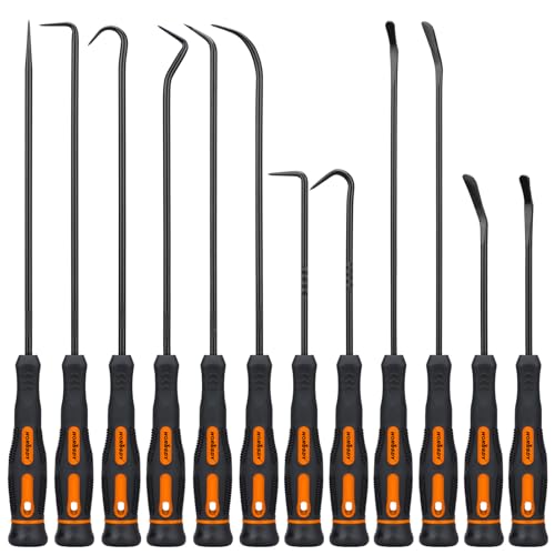 HORUSDY 12-Piece Precision Hook and Pick Set Car Auto Oil Seal/O-Ring Seal Gasket Pick Precision Hooks Puller Remover