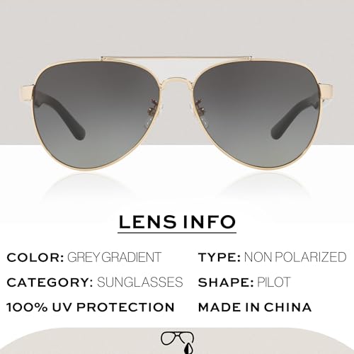 Tory Burch TY6070 PILOT Shape Sunglasses with eSHADES Luxury Eyewear kit Bundle4