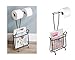 Price comparison product image InterDesign 55643 Axis Toilet Paper Holder with Magazine Rack, Metal Bathroom Magazine Holder, Bronze