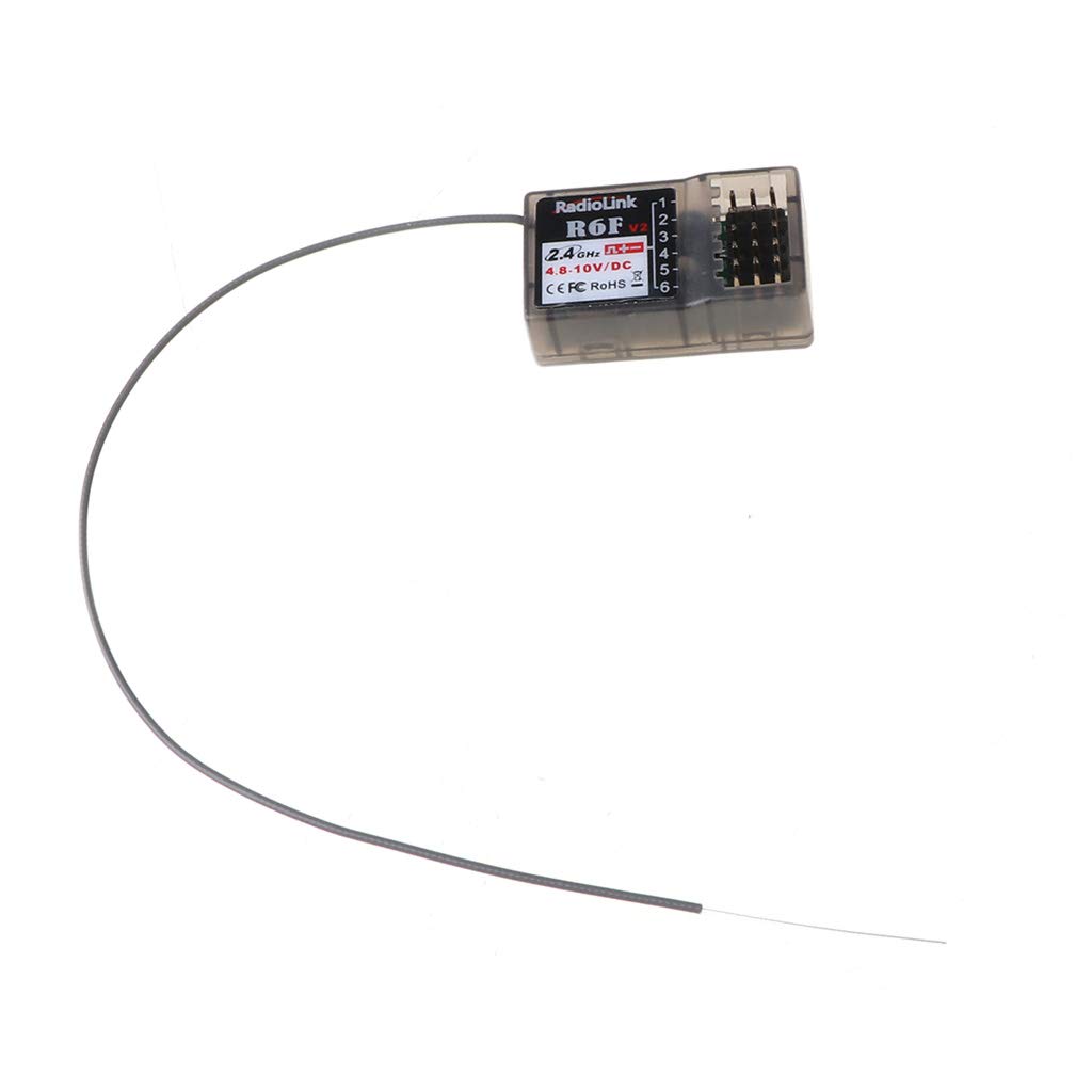 zhiwenCZW Radiolink R6FG R6F 2.4G Receiver FHSS 6 Channel RX Radio Control System R6FG Gyro Function for RC4GS