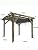 KYBOLT 10 X 12 Ft Wood Pergola with Retractable Sunshade Canopy, Solid Structure, Outdoor Pergola for Deck, Garden, Backyard - Charcoal Gray