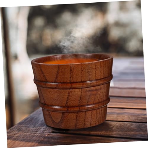 Tazas de madera auténtica Gatuida de 210 ml con acabado artesanal sutil 8