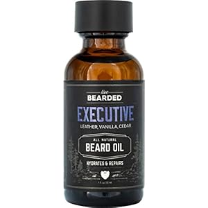 Live Bearded: Mustache Wax Stick – Made in the USA with All-Natural Ingredients – Beeswax, Lanolin, Jojoba Oil, Essential Oils – Medium Hold Mustache & Beard Wax for Men – Executive Scent, 0.35 Oz