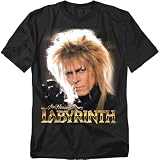 Popfunk Labyrinth Jareth David Bowie T Shirt (Black) Small