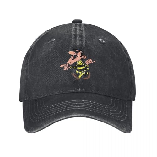 Lucky Luke Daltons Unisex-Baseballkappen, Cartoon-Anime, Distressed-Waschkappen, Outdoor-Sommer, verstellbare Passform, Snapback-Kappe