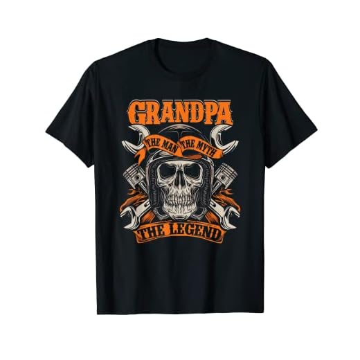 Biker Grandpa The Man The Myth The Legend Motorcycle T-Shirt