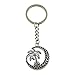 Produktbild WANGY Männer Auto Schlüsselbund DIY Metallhalter Kette Silber Farbe Palme Mond Kokosnuss Anhänger für Geschenk