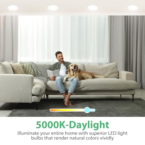 Image of DEGNJU 36 Pack BR30 LED Bulb, Dimmable Indoor Flood Lights 7W Equivalent 65W 5000K Daylight, CRI80, 650 LM, E26 Base, 15000 Lifetime Hours, Interior Energy Saving Recessed Light Bulb, Flicker-Free