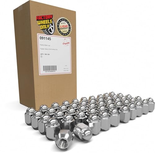 Image of Wheel Accessories Parts 10 pcs M12x1.5 12x1.5 Thread OEM Style Lug Nuts 1.2 inch Long Chrome 13 /16 inch 21mm Hex Fits 2006-20 Toyota Yaris ｜ 1975+ Corolla ｜ 2001-22 Prius 90942-01021 ｜ 611-133